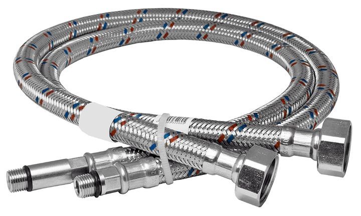 Подводка смесителя 80x1/2" (пара) сталь Aqualine - Изображение 1 - almatherm.kz