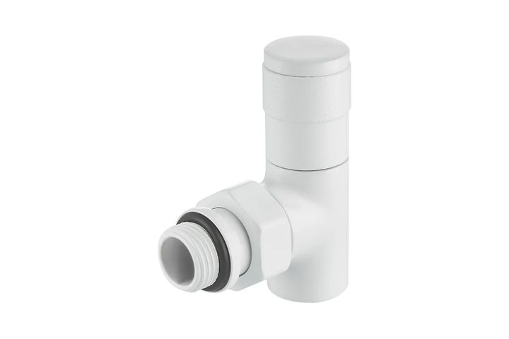 Бұрыштық радиатор клапаны жинағы 1/2" ақ Royal Thermo PIANO - Изображение 1 - almatherm.kz