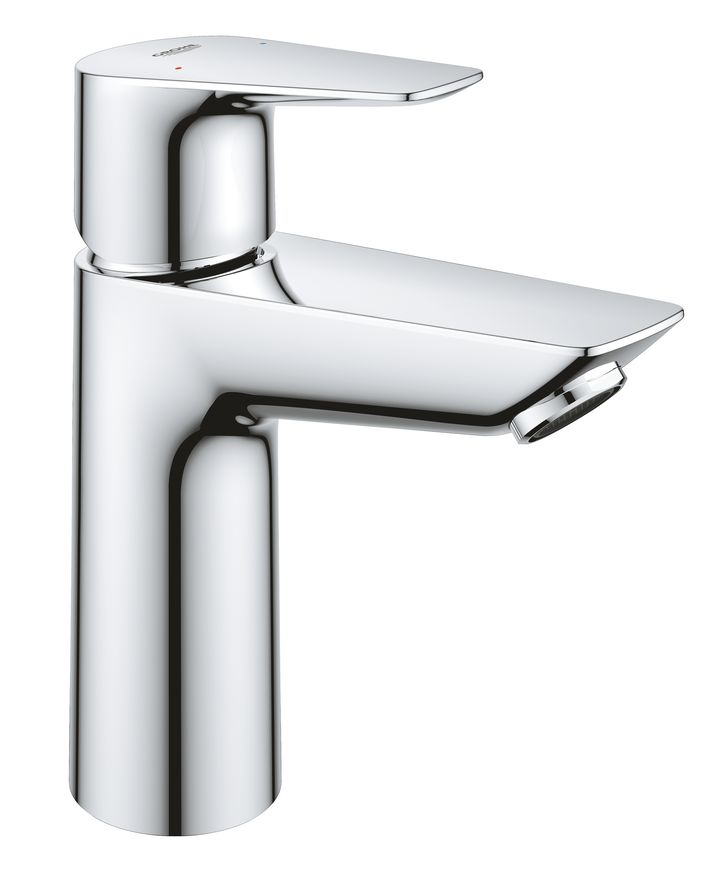 Смеситель раковины с ограничителем температуры хром Grohe BauEdge 23904001 - Изображение 1 - almatherm.kz