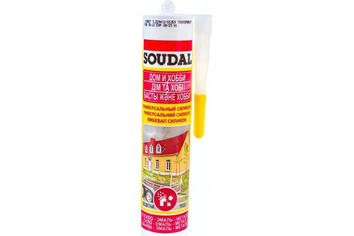 Герметик универсальный 280 мл бесцветный Soudal - Изображение 1 - almatherm.kz