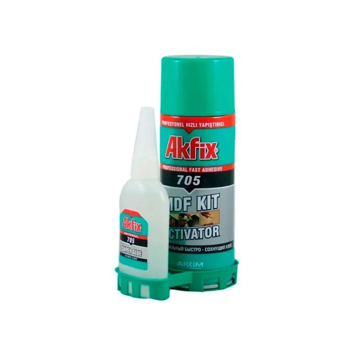 Клей двухкомпонентный 200 мл 50 гр МДФ Akfix 705 - Изображение 1 - almatherm.kz