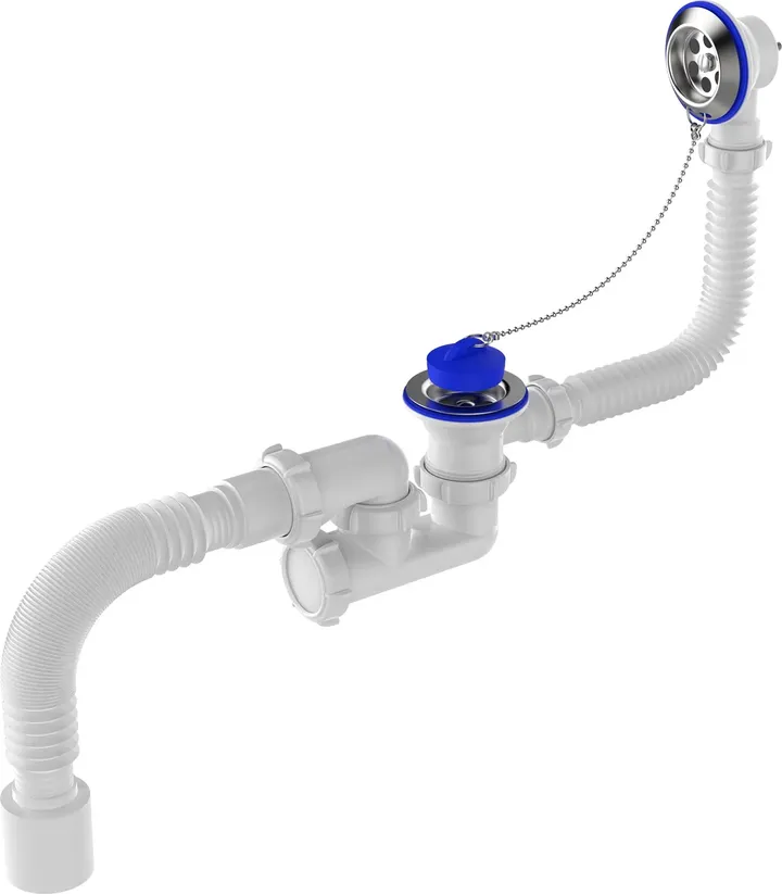 Ваннаға арналған бөтелке сифоны, розеткамен реттеледі және met.solution V250 Aquant арқылы толып кетеді. - Изображение 1 - almatherm.kz
