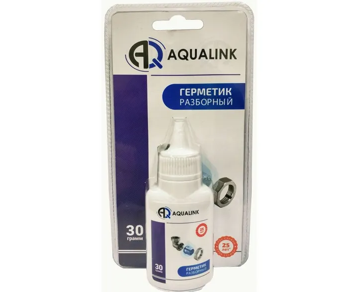 Уплотнитель анаэробный 30 г разборный в блистере Aqualink - Изображение 1 - almatherm.kz