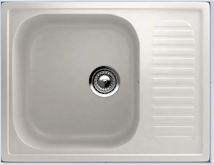 Тік бұрышты шөгінді раковина 640 оң жақ жасанды тас сүт EcoStone ES-18-341 - Изображение 1 - almatherm.kz