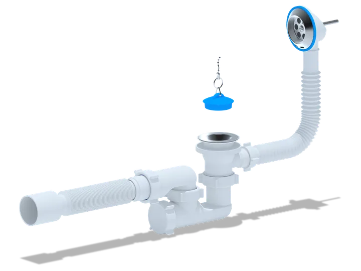 Ваннаға арналған сифон 40 реттелетін 1 1/2" ANI E255 - Изображение 1 - almatherm.kz