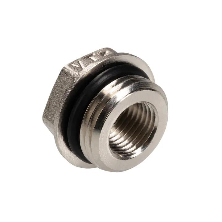 Футорка никель НР-ВР 2"х1/2" Valtec - Изображение 1 - almatherm.kz