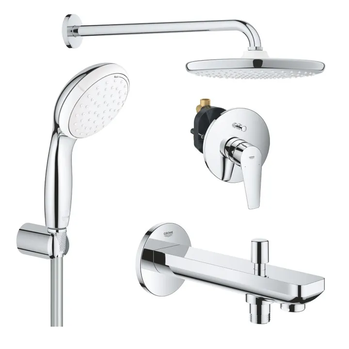 Душевая система скрытого монтажа хром Grohe Tempesta 1000190 - Изображение 1 - almatherm.kz