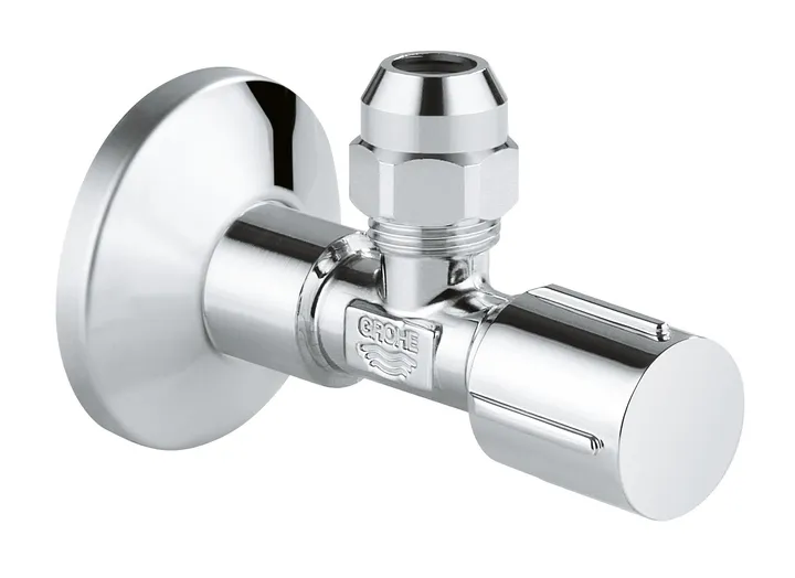 Вентиль угловой для бытовых приборов 1/2"x3/8" хром Grohe 22037000 - Изображение 1 - almatherm.kz
