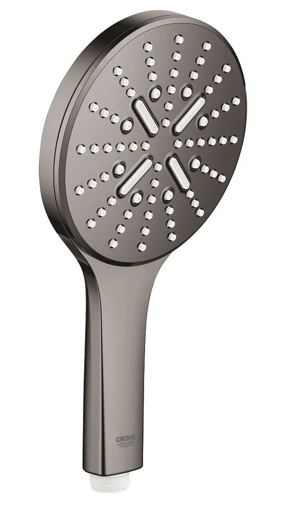 Душевая лейка 3 режима темный графит глянец Grohe Rainshower SmartActive 130 26574A00 - Изображение 1 - almatherm.kz