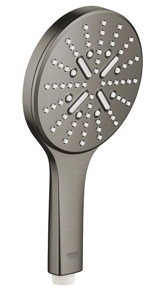 Душевая лейка 3 режима темный графит матовый Grohe Rainshower SmartActive 130 26574AL0 - Изображение 1 - almatherm.kz