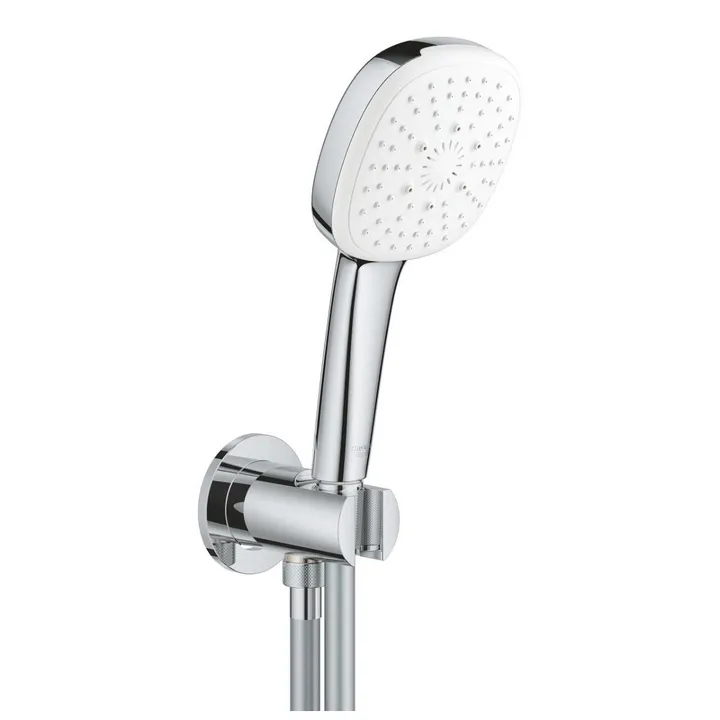 Душевая лейка 3 режима со шлангом и кронштейном хром Grohe Tempesta Cube 110 26910003 - Изображение 1 - almatherm.kz