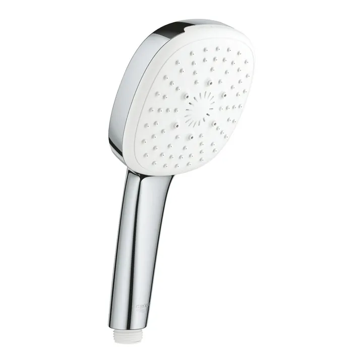 Душевая лейка 3 режима хром/белый квадрат Grohe Tempesta Cube 110 27574003 - Изображение 1 - almatherm.kz