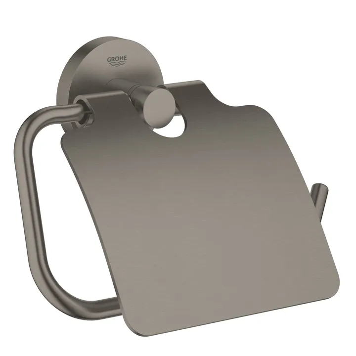 Держатель туалетной бумаги с крышкой теплый заказ глянец Grohe Essentials 40367DA1 - Изображение 1 - almatherm.kz