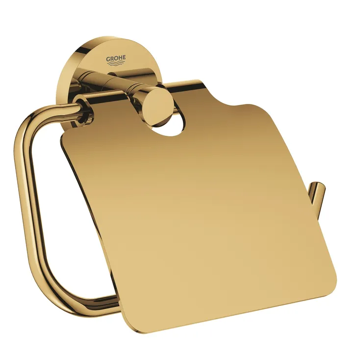 Держатель туалетной бумаги с крышкой холодный рассвет глянец Grohe Essentials 40367GL1 - Изображение 1 - almatherm.kz
