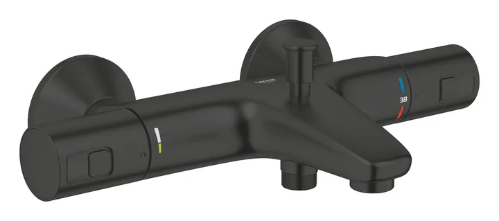 Смеситель ванны с термостатом короткий излив черный матовый Grohe Precision Start 345982430 - Изображение 1 - almatherm.kz