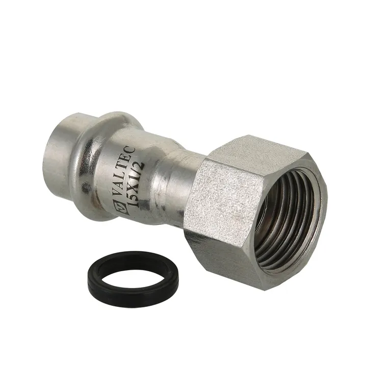 Соединитель с накидной гайкой нерж сталь 15x3/4" Valtec - Изображение 1 - almatherm.kz