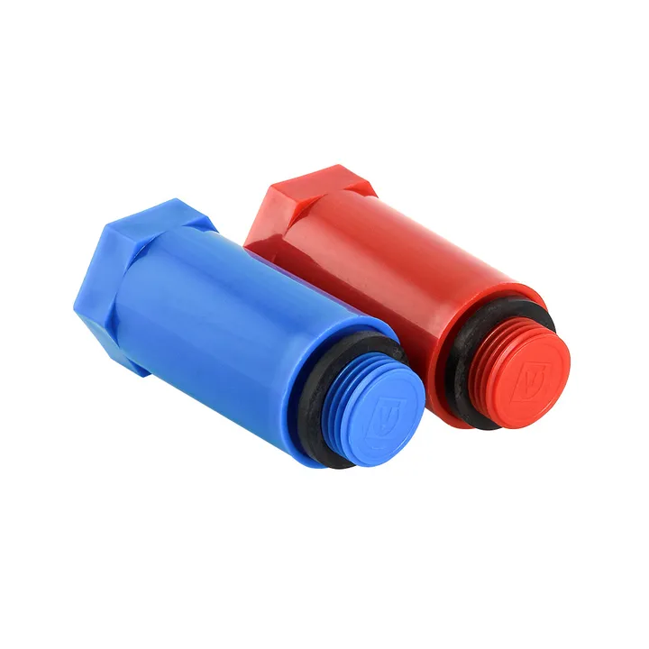 Комплект ППР длинных пробок с резьбой 1/2" красная, синяя Valtec - Изображение 1 - almatherm.kz