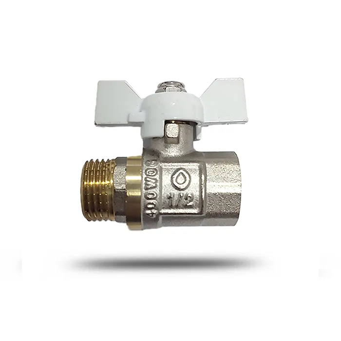 Кран шаровой ВР-НР 1/2" с бабочкой Muslook - Изображение 1 - almatherm.kz