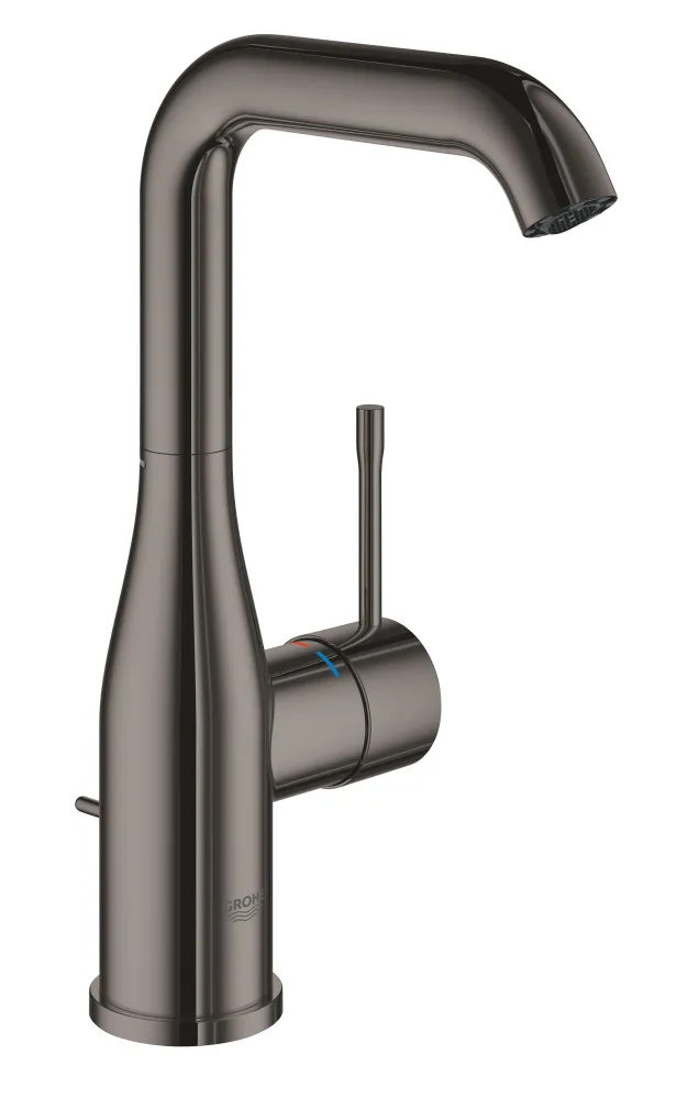 Смеситель раковины темный графит глянец размер L Grohe Essence New 32628A01 - Изображение 1 - almatherm.kz