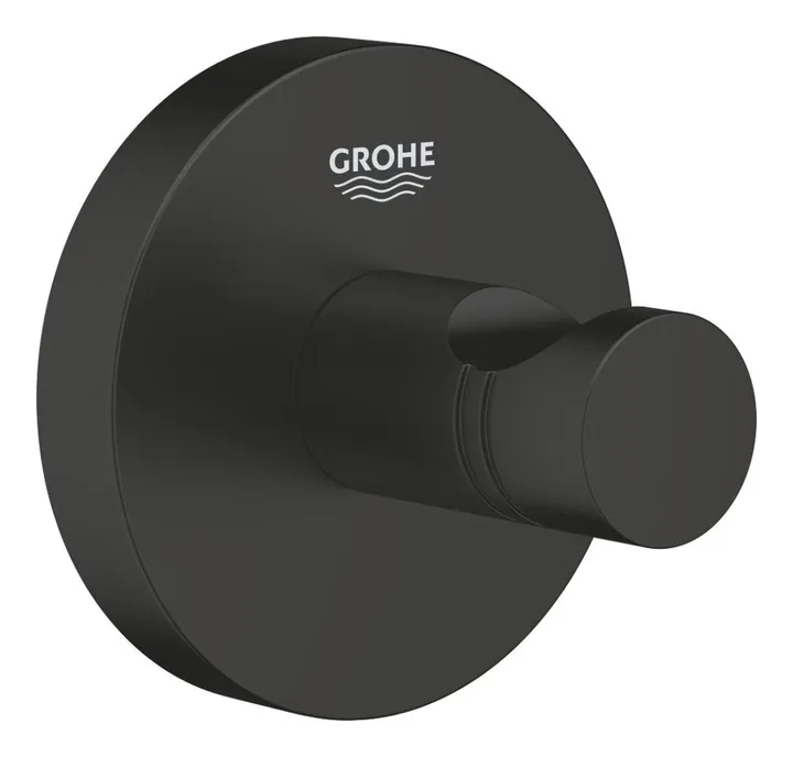 Крючок для банного халата черный матовый Grohe Essentials 1024602430 - Изображение 1 - almatherm.kz