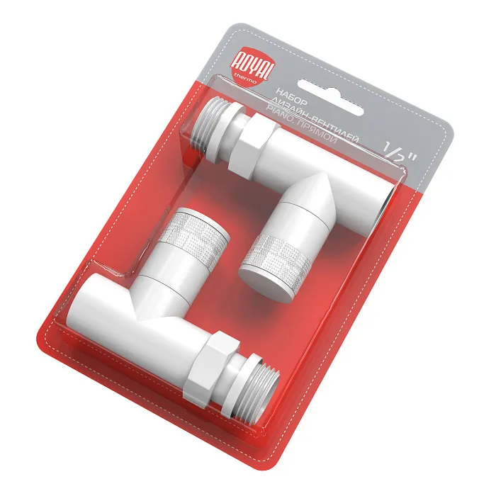 Радиатор клапаны түзу 1/2 дюймдік ақ Royal Thermo PIANO - Изображение 1 - almatherm.kz