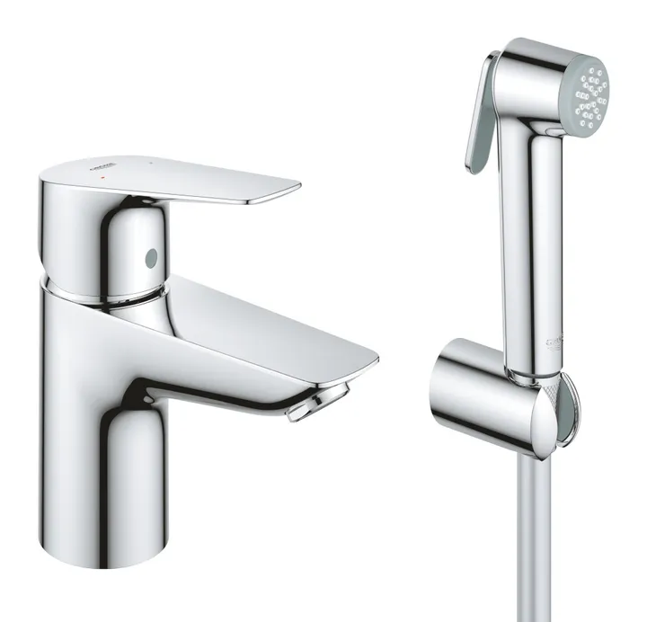 Смеситель раковины с гигиеническим душем размер S Grohe BauEdge 23757001 - Изображение 1 - almatherm.kz