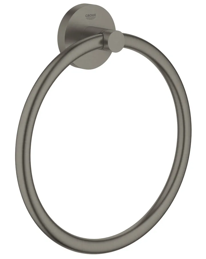 Полотенцедержатель кольцо темный графит матовый Grohe Essentials 40365AL1 - Изображение 1 - almatherm.kz