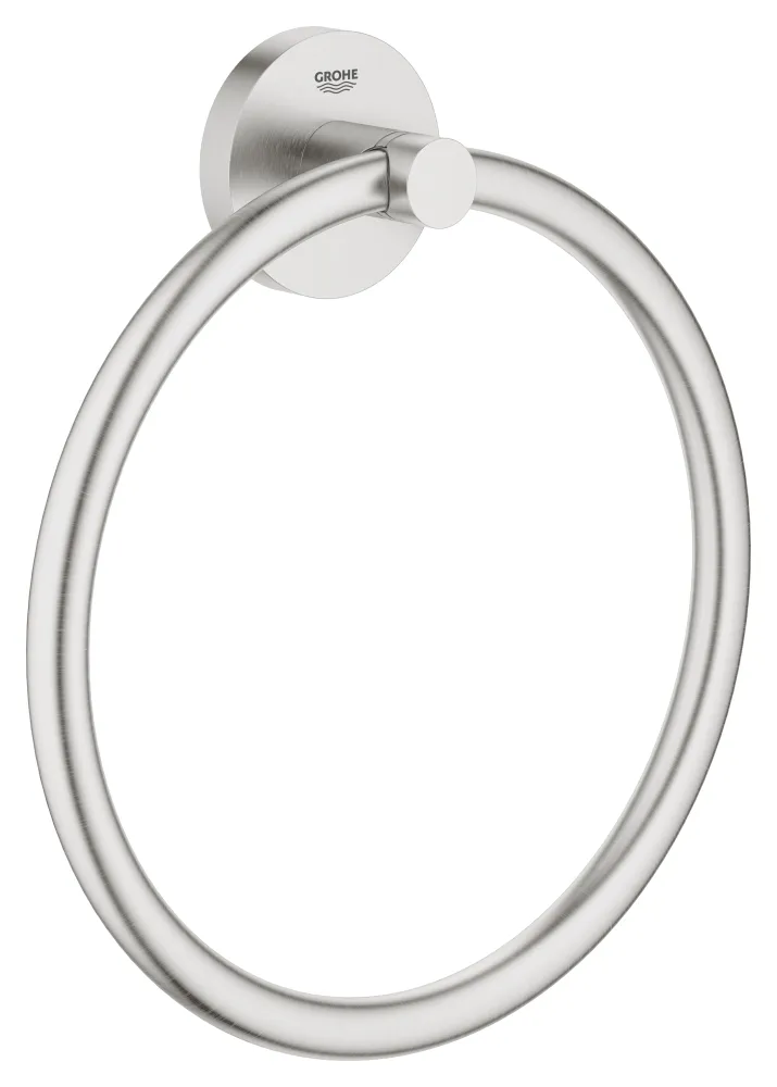Полотенцедержатель кольцо суперсталь Grohe Essentials 40365DC1 - Изображение 1 - almatherm.kz