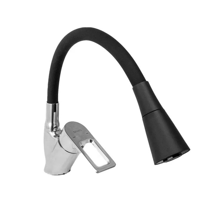 Смеситель кухни гибкий излив черный Divic DV 4-9-LD-I - Изображение 1 - almatherm.kz
