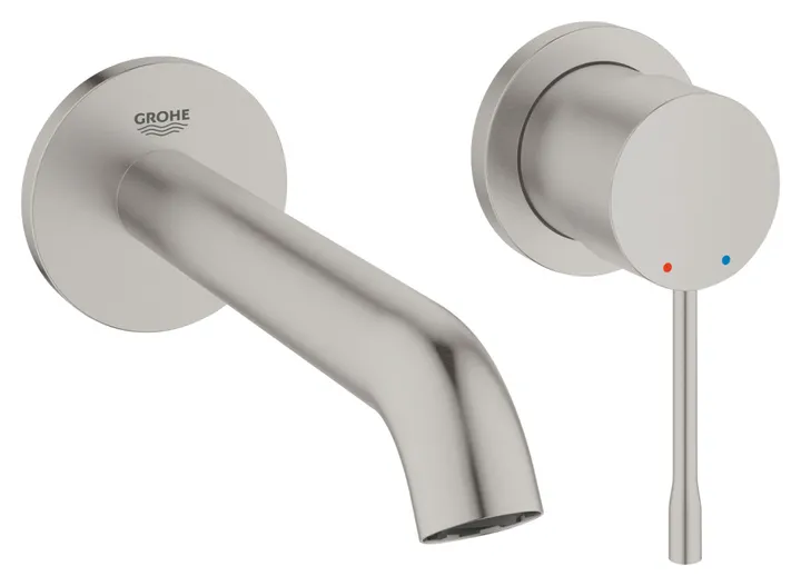 Смеситель раковины настенного монтажа суперсталь размер M Grohe Essence 29192DC1 - Изображение 1 - almatherm.kz