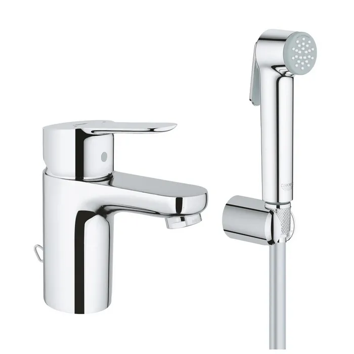 Смеситель раковины с гигиеническим душем Grohe BauEdge 23757000 - Изображение 1 - almatherm.kz