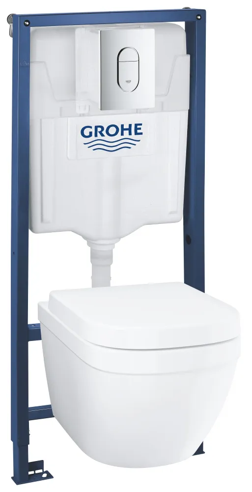 Инсталляция для унитаза 5 в 1 (панель овальная Arena и унитаз Euro Ceramic) Grohe Solido 39536000 - Изображение 1 - almatherm.kz