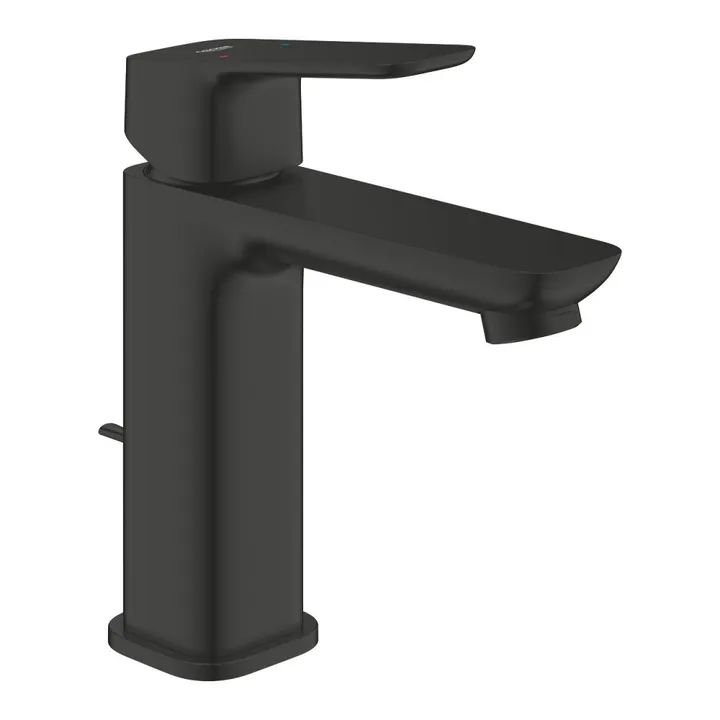 Смеситель раковины черный матовый размер M с донным клапаном Grohe Cubeo 1017492430 - Изображение 1 - almatherm.kz
