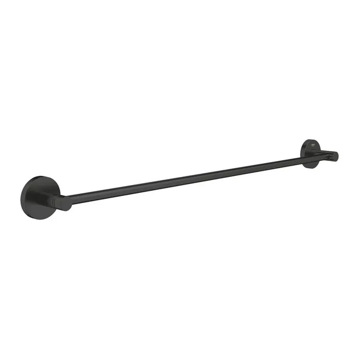 Полотенцедержатель широкий 600 мм черный матовый Grohe Essentials 1022512430 - Изображение 1 - almatherm.kz