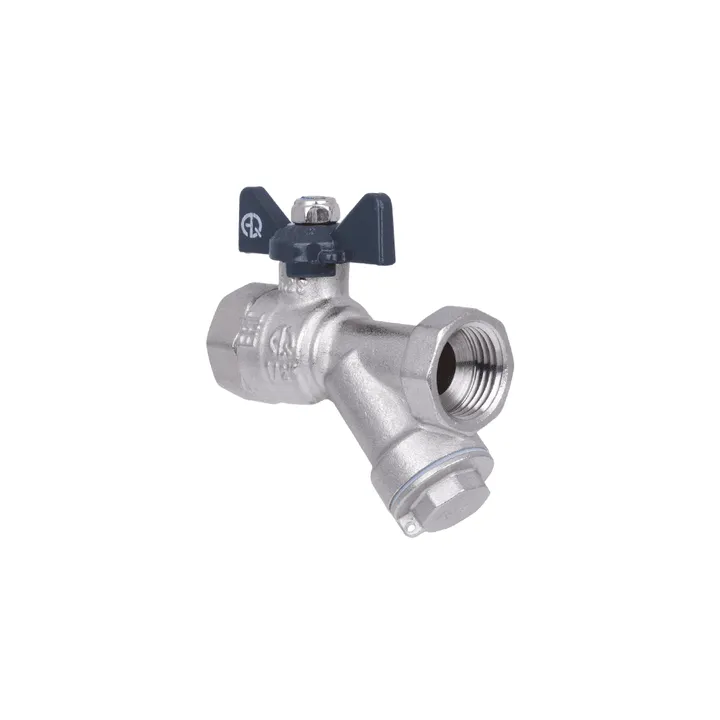 Кран шаровой с фильтром ВР-ВР 1/2" с бабочкой Aqualink - Изображение 1 - almatherm.kz