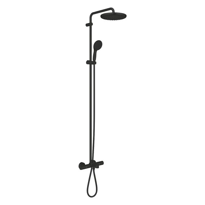 Душевая система с термостатом черный матовый Grohe Tempesta System 250 266722431 - Изображение 1 - almatherm.kz