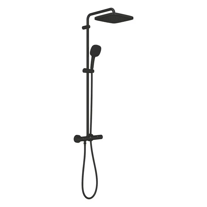 Душевая система с термостатом черный матовый Grohe Tempesta System 250 Cube 266892431 - Изображение 1 - almatherm.kz