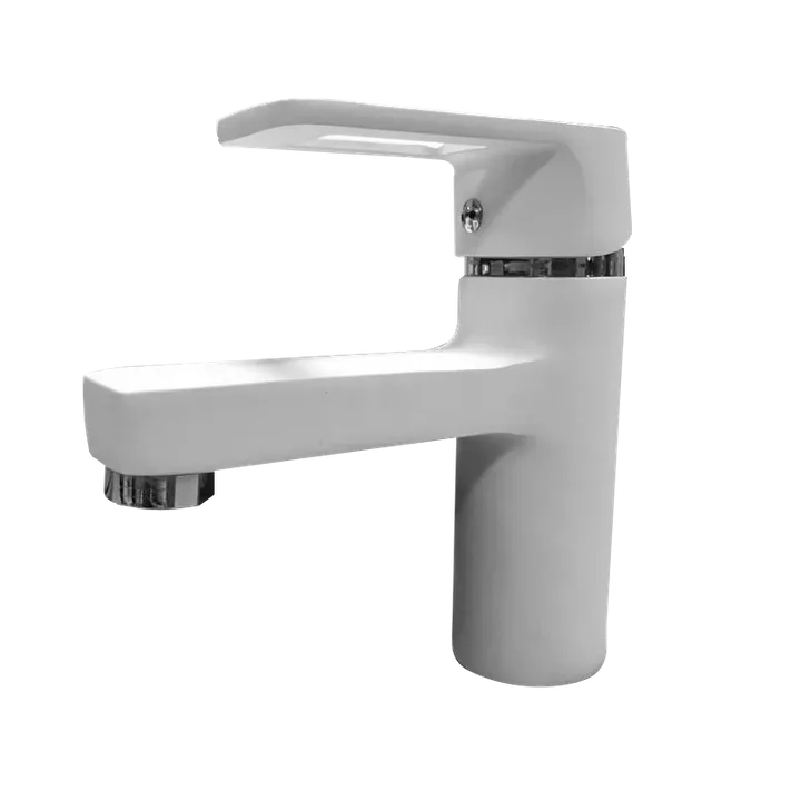 Смеситель раковины белый Ozen B252CW-1 - Изображение 1 - almatherm.kz
