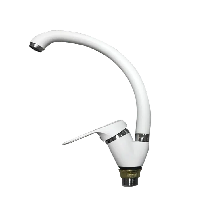 Смеситель кухни белый Ozen B252CW-2 - Изображение 1 - almatherm.kz