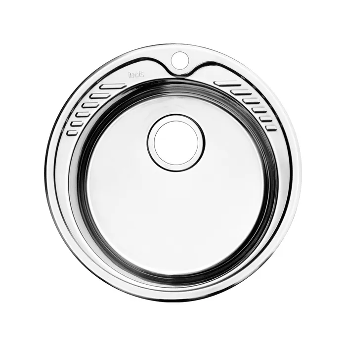 Мойка врезная круглая 490 стальная Iddis SUN49P0i77 - Изображение 1 - almatherm.kz