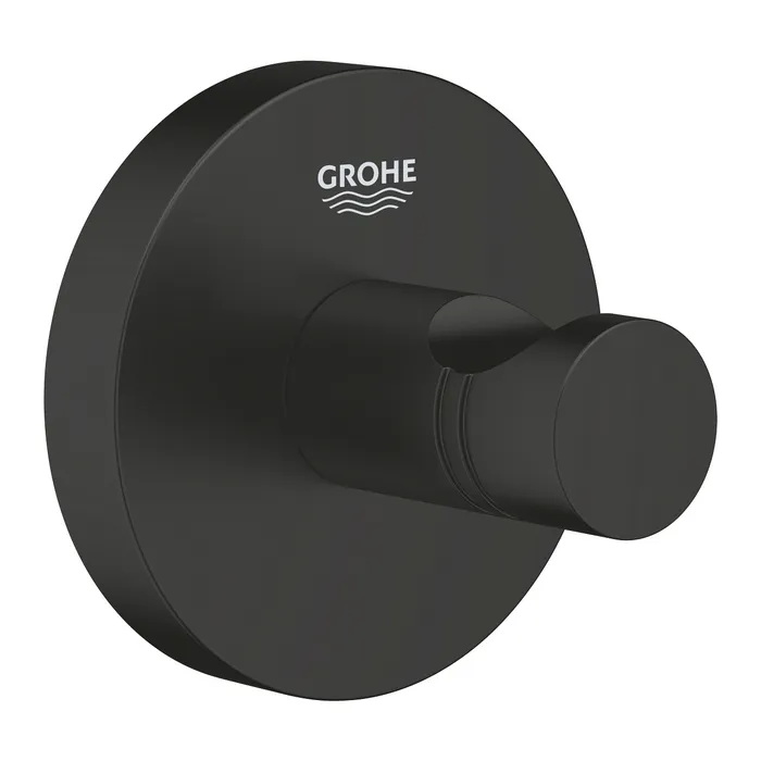 Крючок для банного халата черный матовый Grohe Start 411732430 - Изображение 1 - almatherm.kz