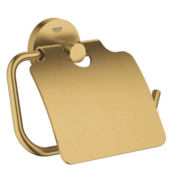 Держатель туалетной бумаги с крышкой холодный рассвет матовый Grohe Essentials 40367GN1 - Изображение 1 - almatherm.kz