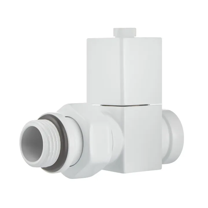 Набор дизайн-вентилей CUBE, прямой (белый) 1/2" Royal Thermo - Изображение 1 - almatherm.kz