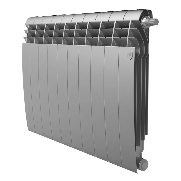 Радиатор биметаллический 500 VR80 (1 секция) нижнее подкл. BiLiner Silver Satin Royal Thermo - Изображение 1 - almatherm.kz