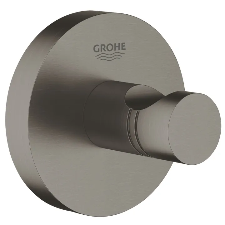 Крючок для банного халата темный графит матовый Grohe Essentials 40364AL1 - Изображение 1 - almatherm.kz