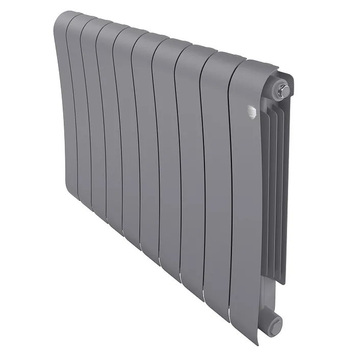 Радиатор биметаллический 500x90 (1 секция) Infinity Silver Satin Royal Thermo - Изображение 1 - almatherm.kz