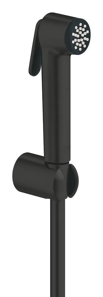 Лейка гигиеническая с кронштейном и шлангом черная матовая Grohe Tempesta-F 1025302431 - Изображение 1 - almatherm.kz