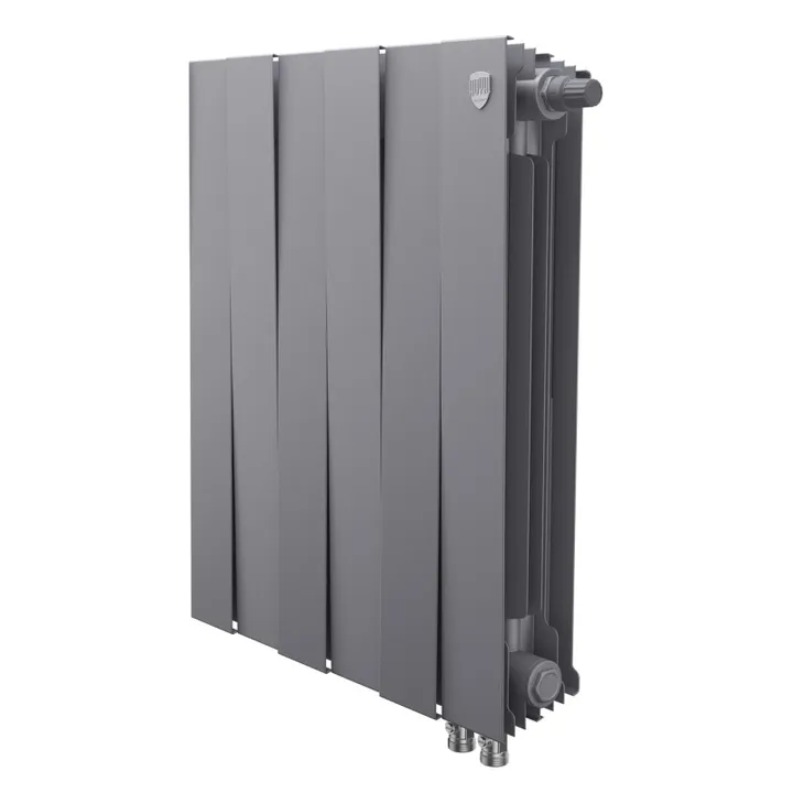 Радиатор биметаллический 500 VDR (6 секций) нижнее подкл. PianoForte Silver Satin Royal Thermo - Изображение 1 - almatherm.kz