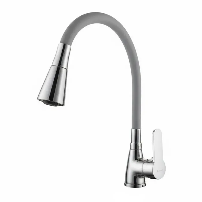 Смеситель кухни гибкий излив серый Daiva DA 14-4 G - Изображение 1 - almatherm.kz