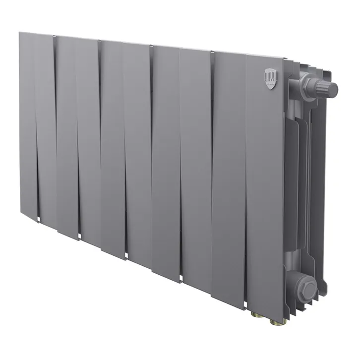 Радиатор биметаллический 300 VDR80 (10 секций) нижнее подкл. Pianoforte Silver Satin Royal Thermo - Изображение 1 - almatherm.kz